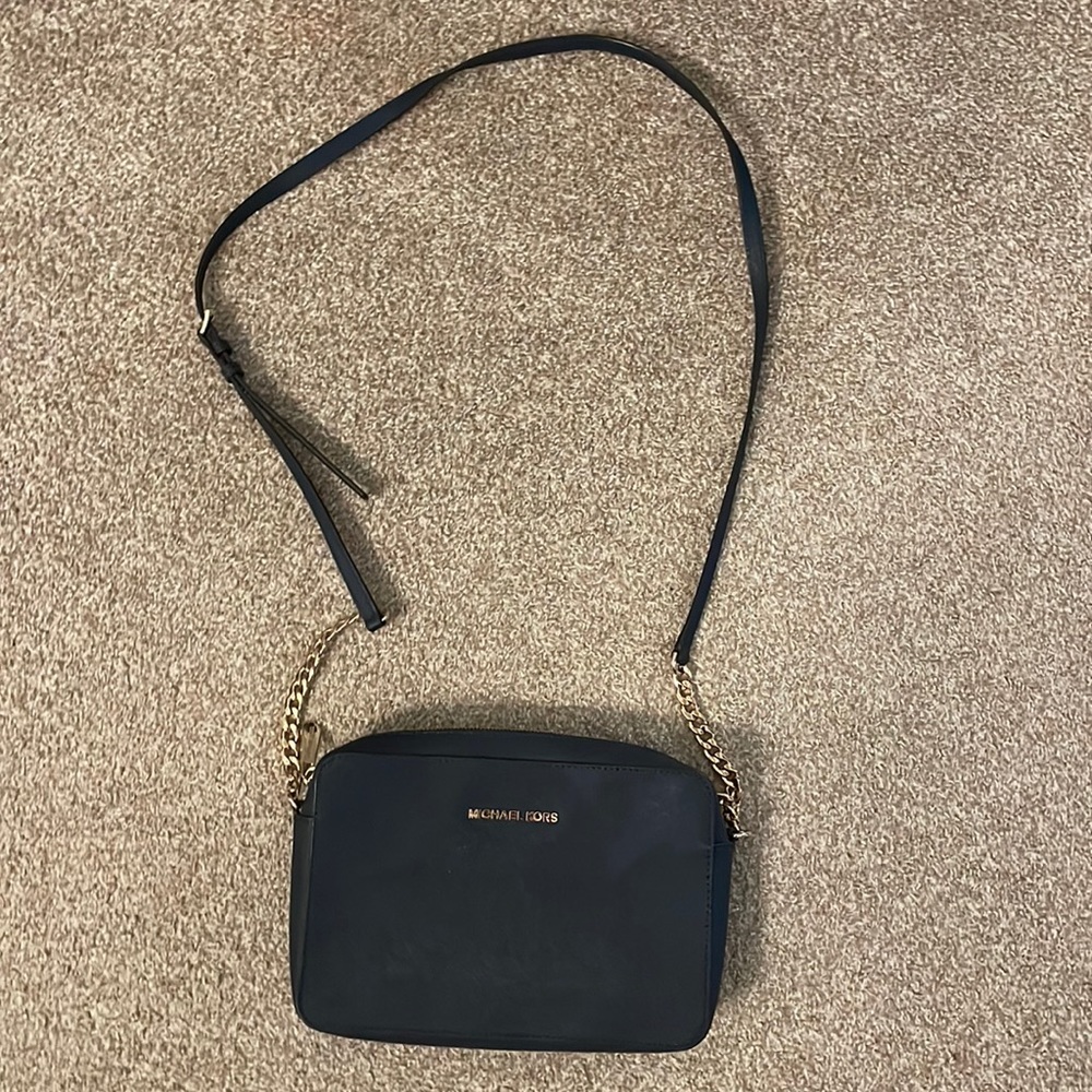 Navy cross body bag